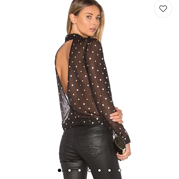 NWOT For Lovers + Friends Revolve Polka Dot Top Size Small - Picture 2 of 8